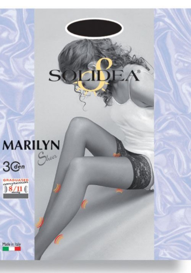 Solidea Marilyn 30 Calza Autoreggente Nero Taglia 3