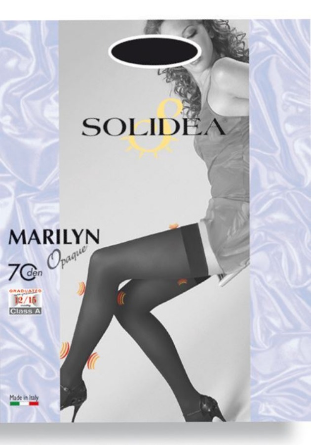 Solidea Marilyn 70 Calza Autoreggente Nero Opaco Taglia 4