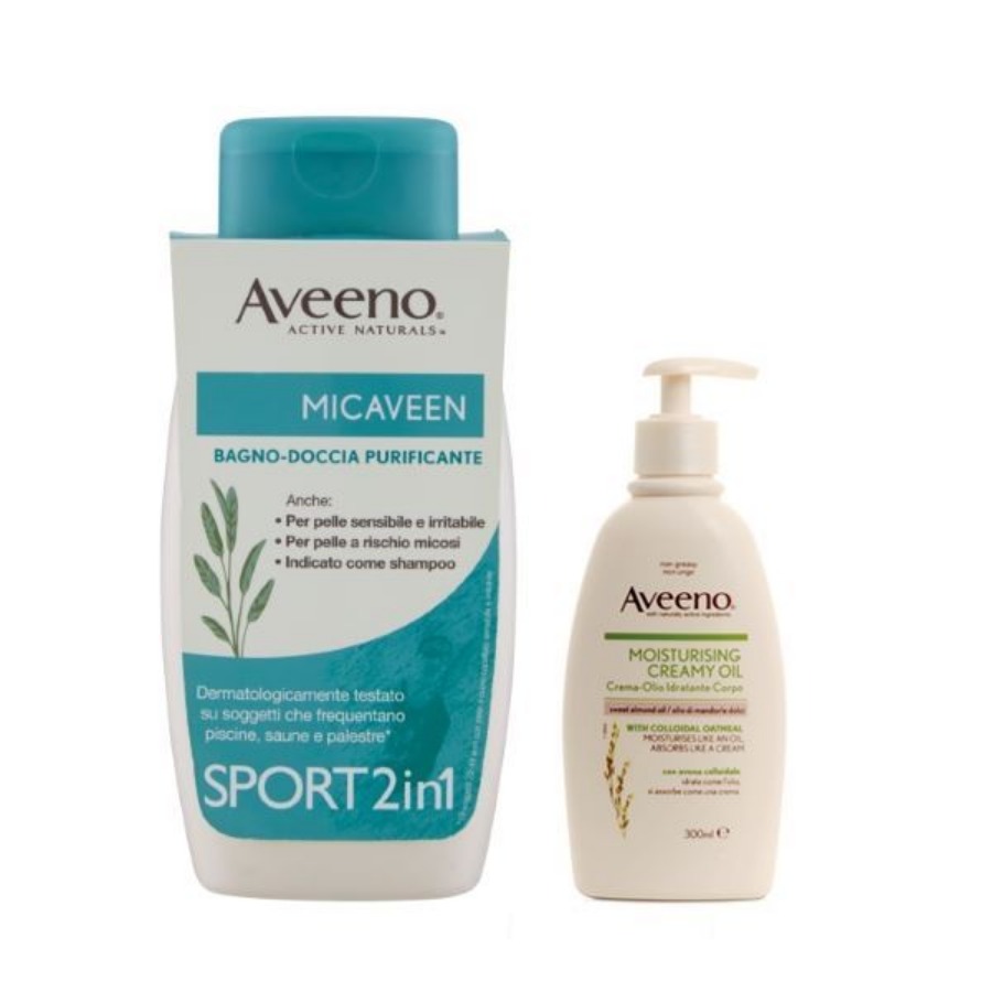 Aveeno Sport Kit BagnoDoccia e Crema Idratante