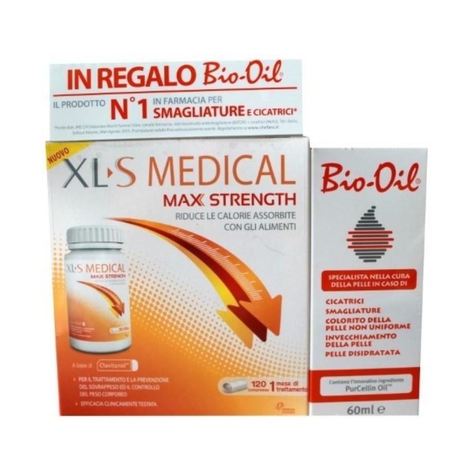XLS Medical Max Strength 120 Compresse e BioOil 60ml OMAGGIO