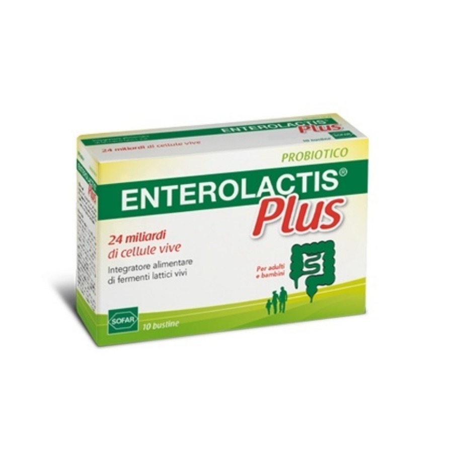 Enterolactis Plus Integratore con Fermenti Lattici Vivi 10 Bustine