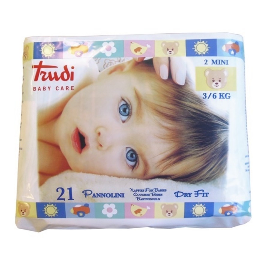 Trudi Baby Care 21 Pannolini Dry Fit Mini da 3 a 6 KG