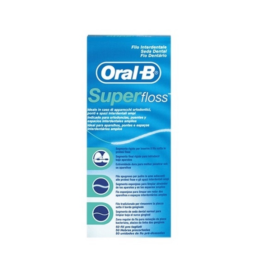 OralB Filo Interdentale Superfloss 50 Fili