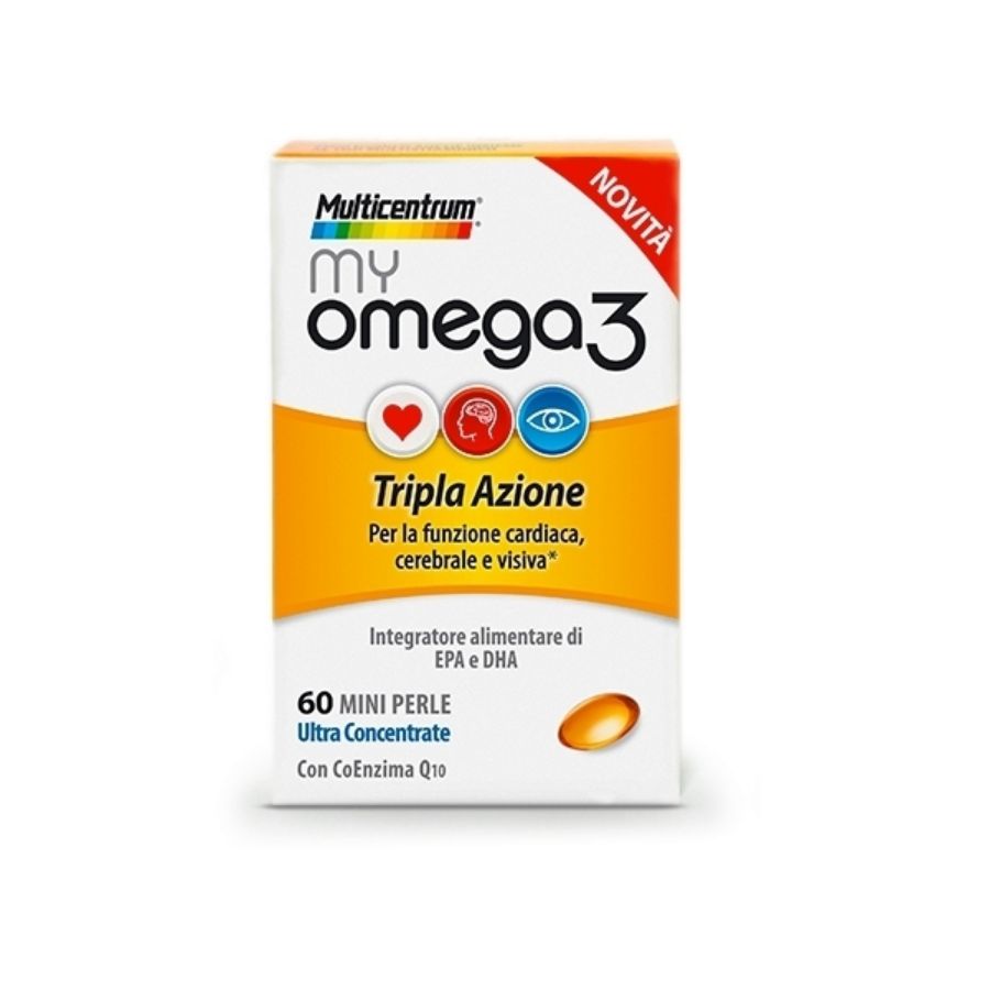 Multicentrum Cuore, Mente e Vista Boost Omega 3 60 mini perle