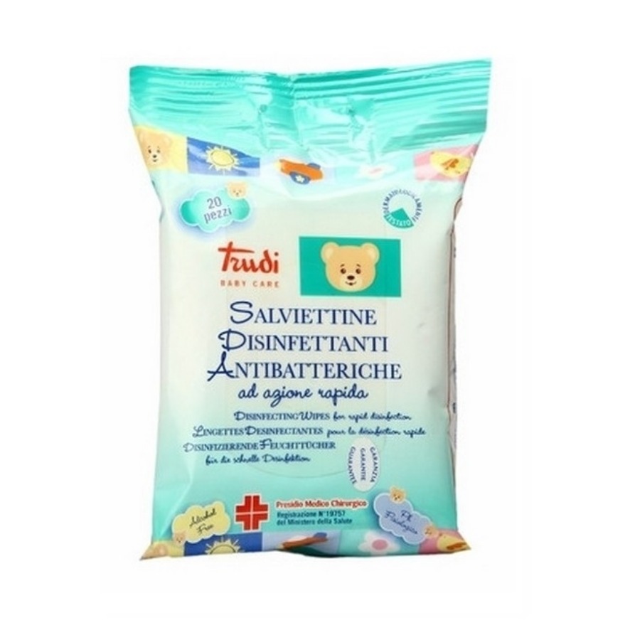 Trudi Baby Care Salviette Anti Batteriche 20 Pezzi