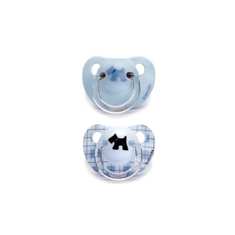 Succhietto Anatomico Silicone +6M Azzurro 2 Pezzi