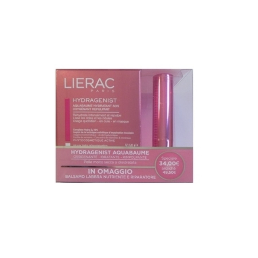 Lierac Hydragenist Aquabaume 50ml e Balsamo Labbra Nutri e Ripara