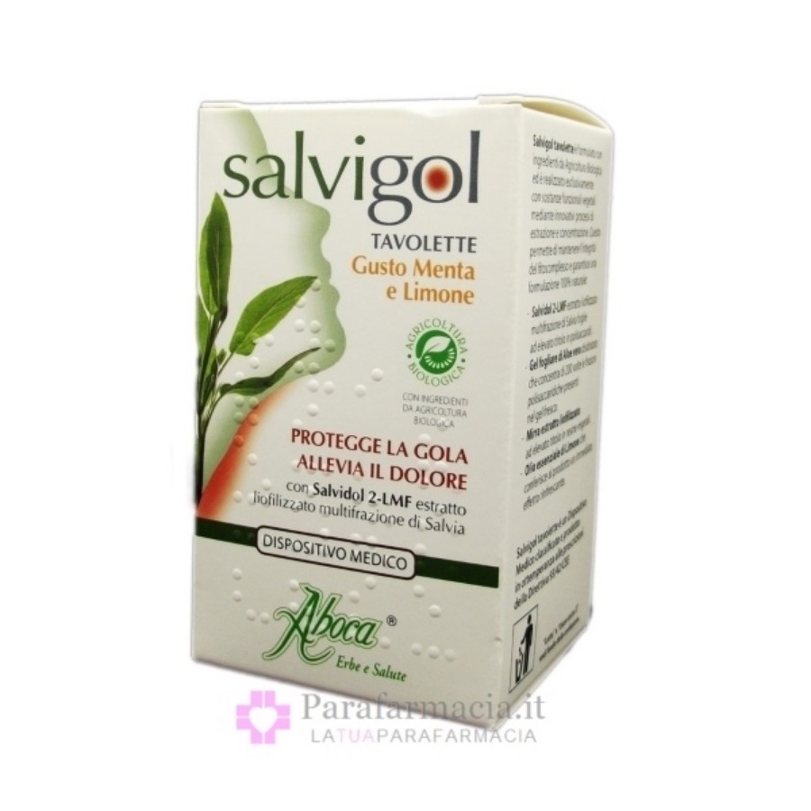 Aboca Salvigol Bio Adulti Menta e Limone 12 Tavolette