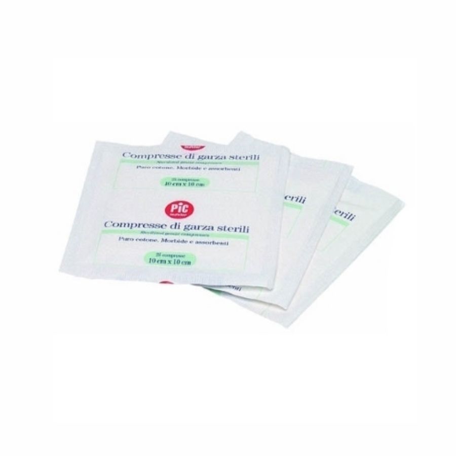 PIC Garza Sterile 10 x 10 cm da 25 Pezzi a solo € 0,59 -  -  Gli Specialisti del Benessere