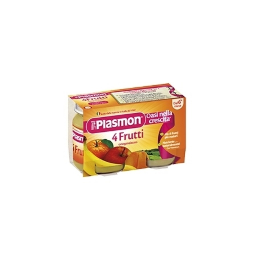 Plasmon Omogeneizzato 4 Frutti 2X104GR