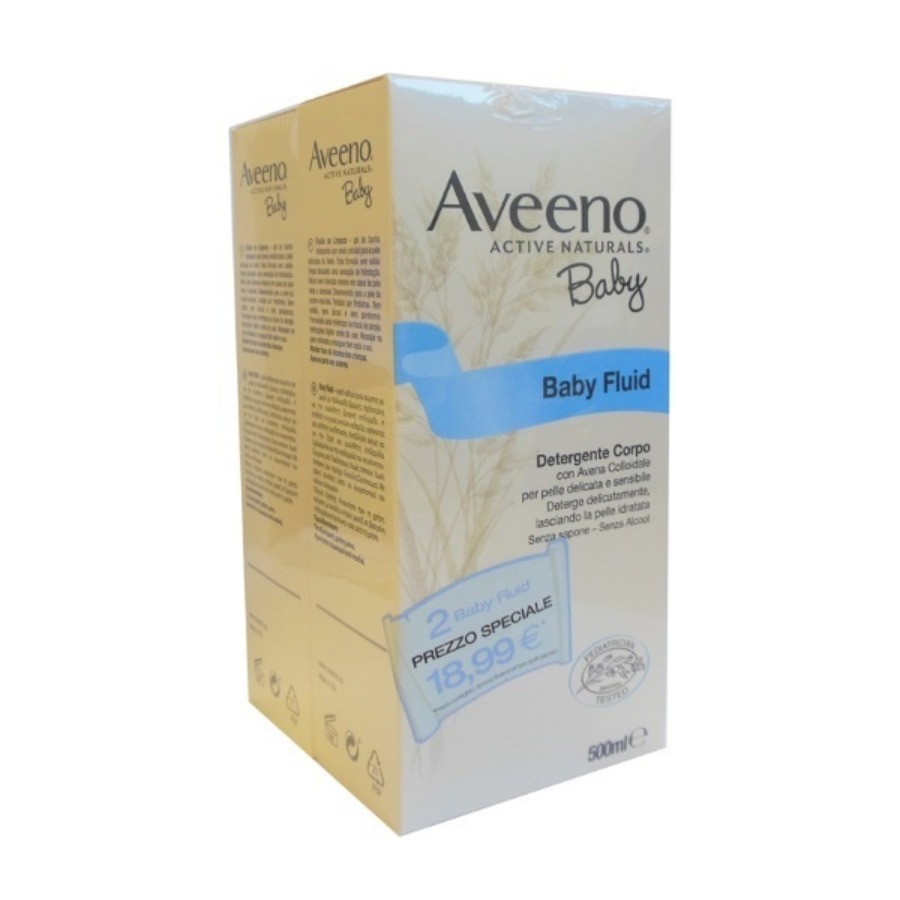 Aveeno Baby Fluid Detergente Corpo Confezione Due Flaconi PROMOZIONE