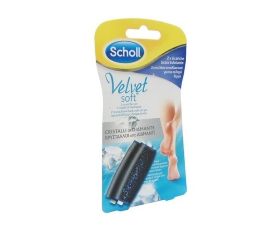 Scholl Velvet Soft 2 Ricariche Con Cristalli Di Diamante