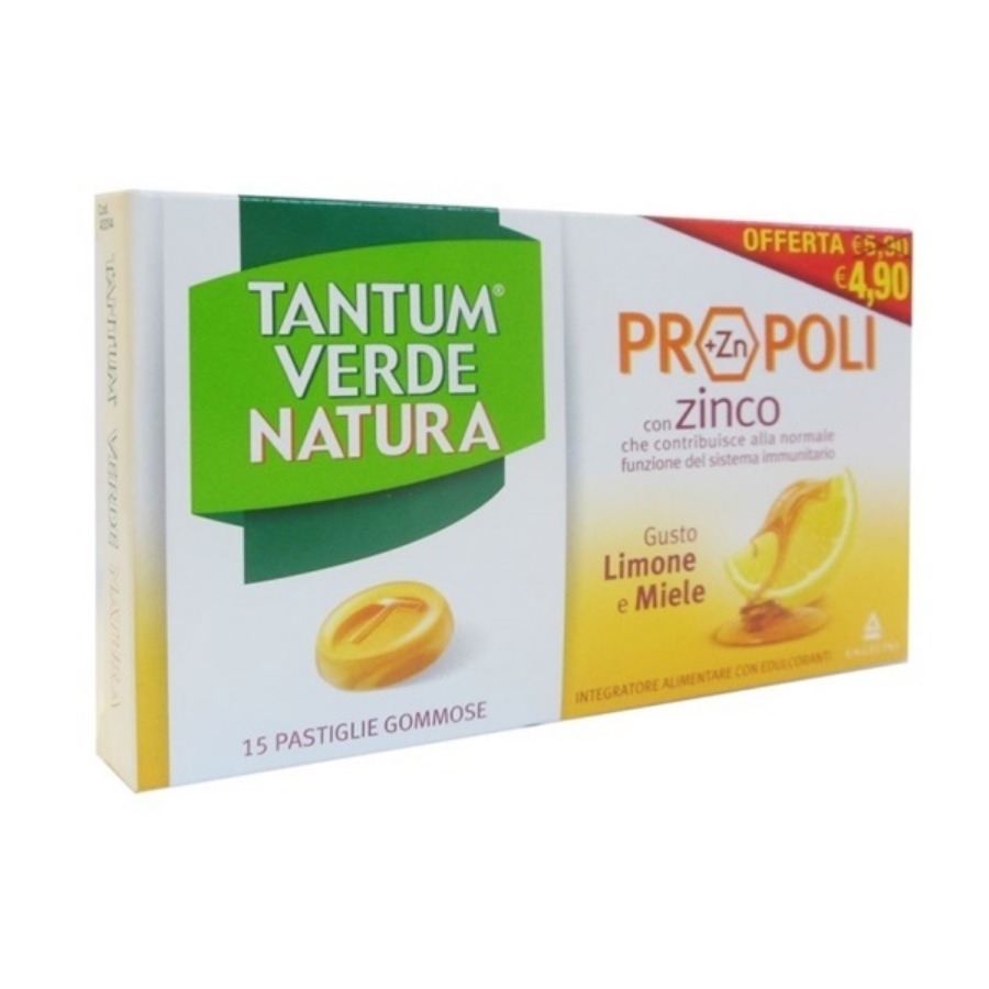 Tantum Verde Natura Limone e Miele 15 Pastiglie Gommose