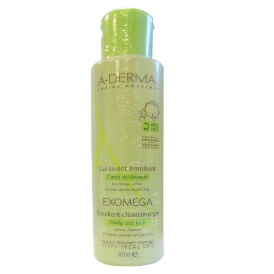 Aderma Exomega Gel Detergente 2in1 Corpo e Capelli 500ml