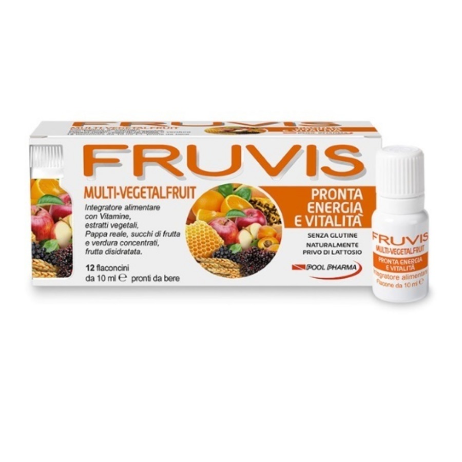 Fruvis Multi Vegetalfruit Pronta Energia e Vitalità 12 Flaconi da 10ml