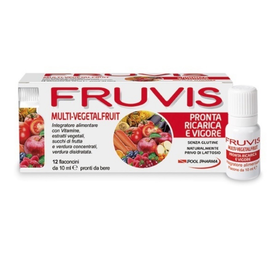 Fruvis Multi Vegetalfruit Pronta Ricarica e Vigore 12 Flaconi da 10ml