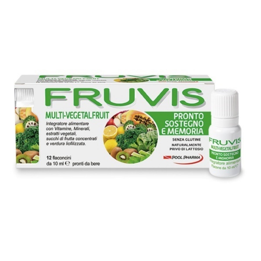 Fruvis Multi Vegetalfruit Pronto Sostegno e Memoria 12 Flaconi da 10ml