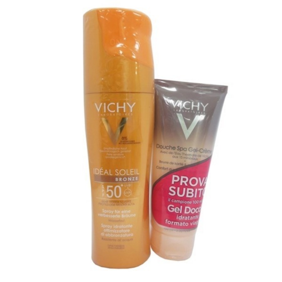 Vichy Ideal Soleil Bronze Spray SPF50+ con OMAGGIO Gel Doccia PROMO