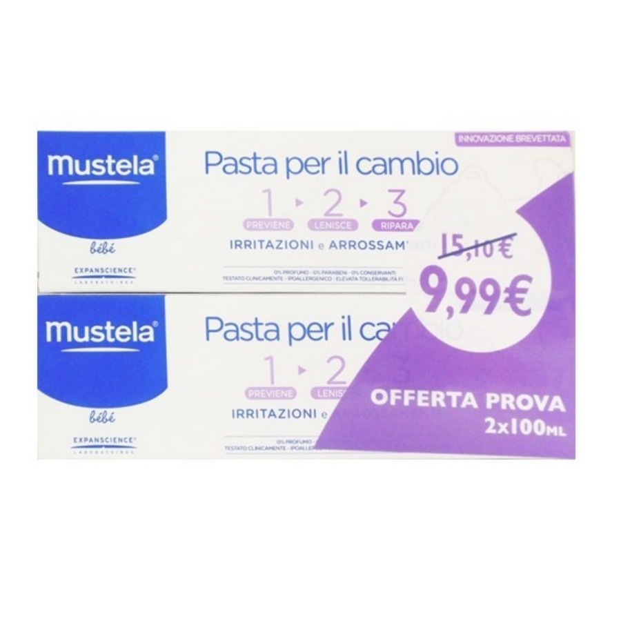 Mustela Pasta Per Il Cambio Offerta Due Confezioni Promo da 100ml