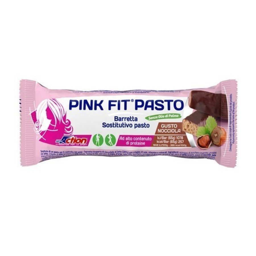 ProAction Pink Fit Barretta Pasto Gusto Nocciola 65gr