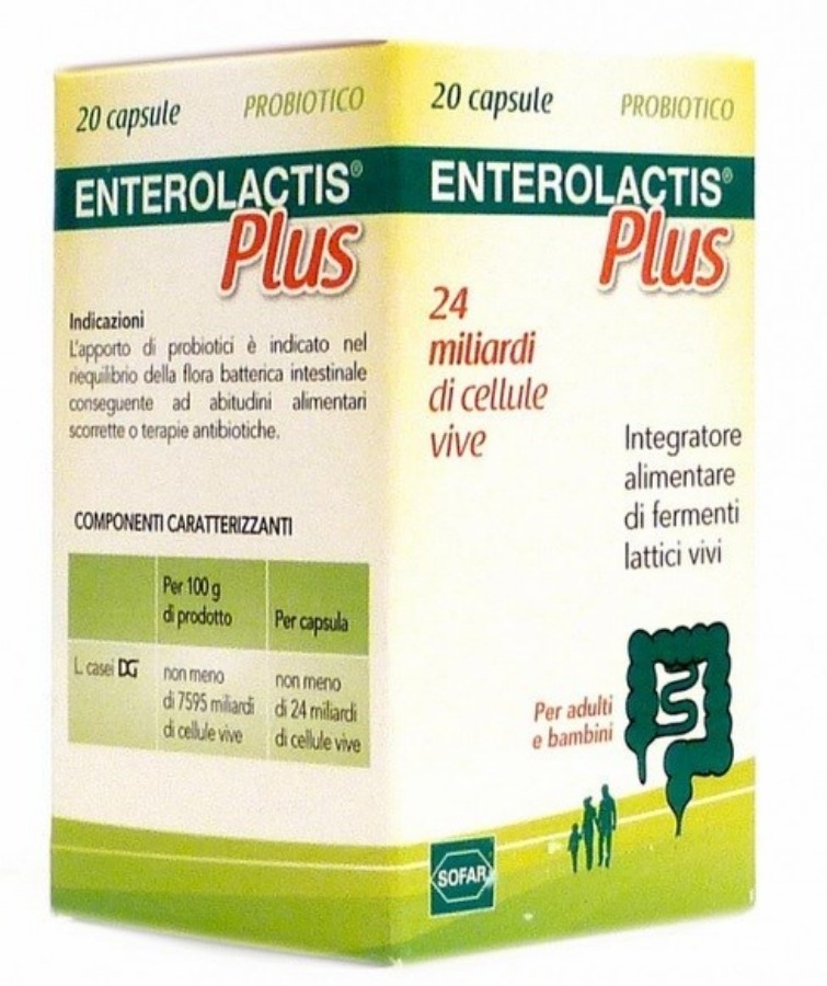 Enterolactis Plus 24 Miliardi 20 Capsule Compresse