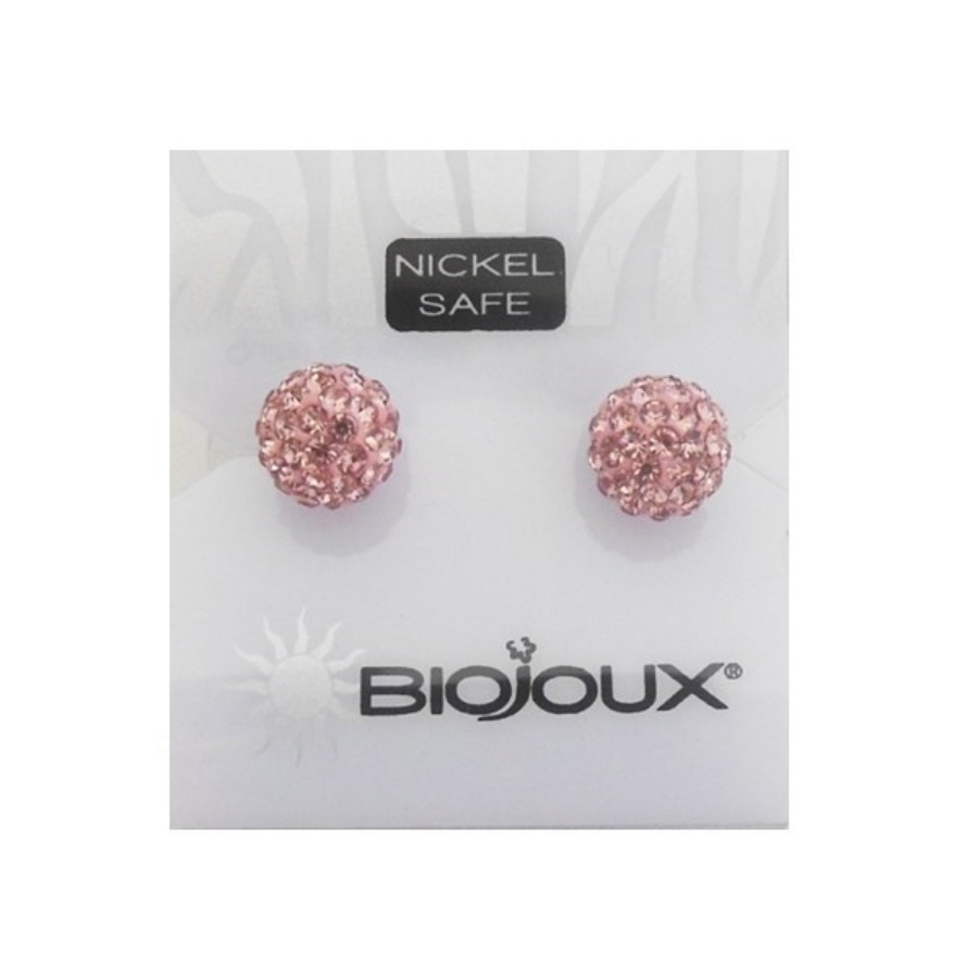 Biojoux Orecchini Light Rose Crystal Ball 6MM