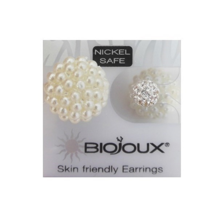 Biojoux Orecchini Crystal Ball Pearl Ball