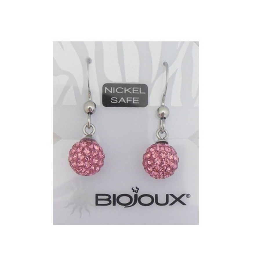 Biojoux Orecchini Rose Crystal Ball Hook Style 8MM