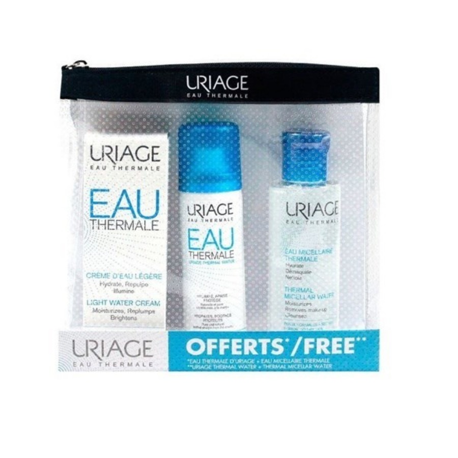 Uriage Pochette con Acqua Micellare Acqua Termale e Crema Leggera