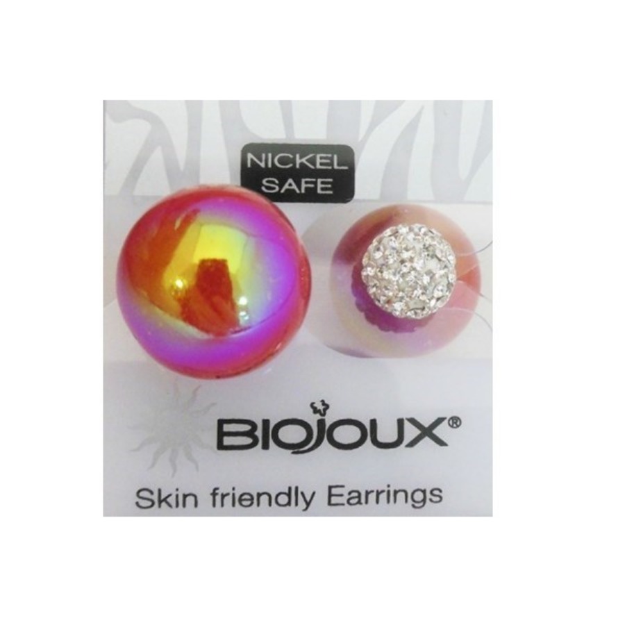 Biojoux Orecchini Crystal Ball Red Ball