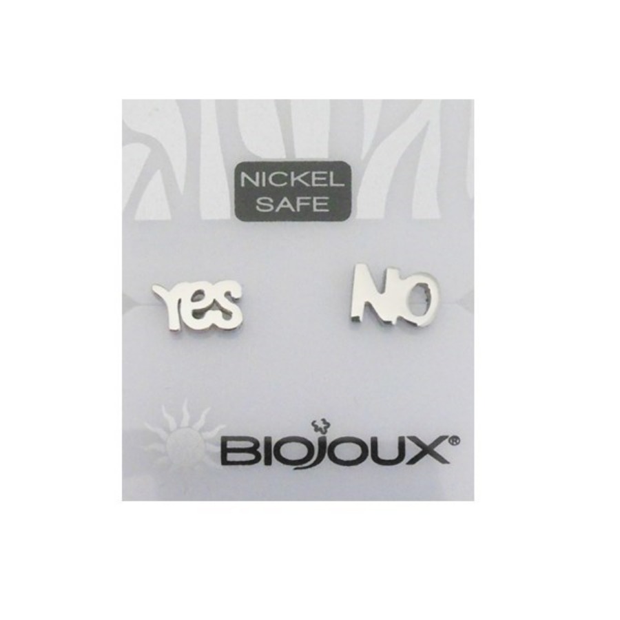 Biojoux Orecchini Metal Yes e No 8MM