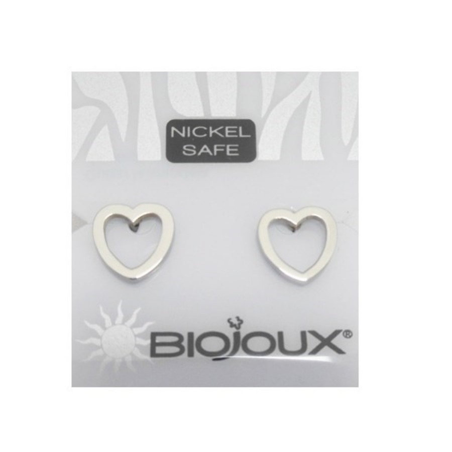 Biojoux Orecchini Metal Open Heart 8MM