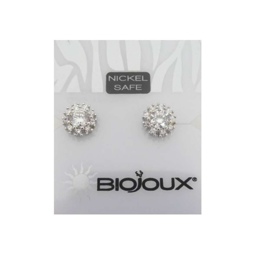 Biojoux Orecchini White Crystal Galaxy 8MM