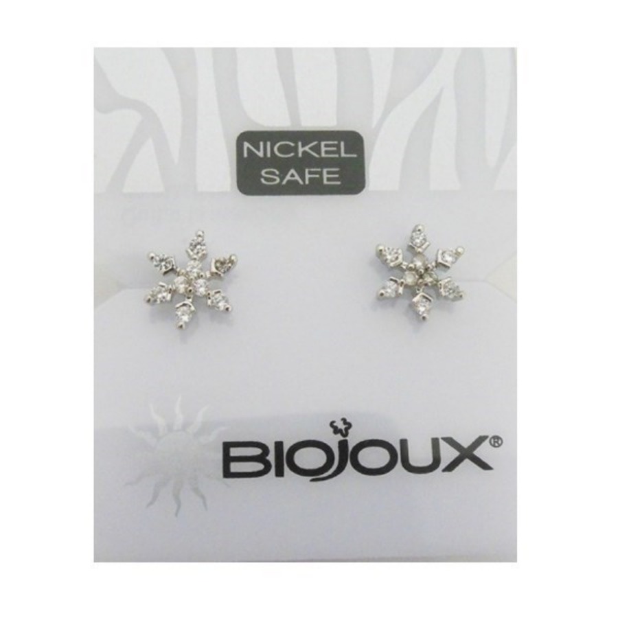 Biojoux Orecchini White Crystal Snow 7MM