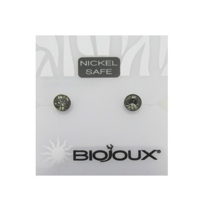 Biojoux Orecchini Black Crystal 4MM