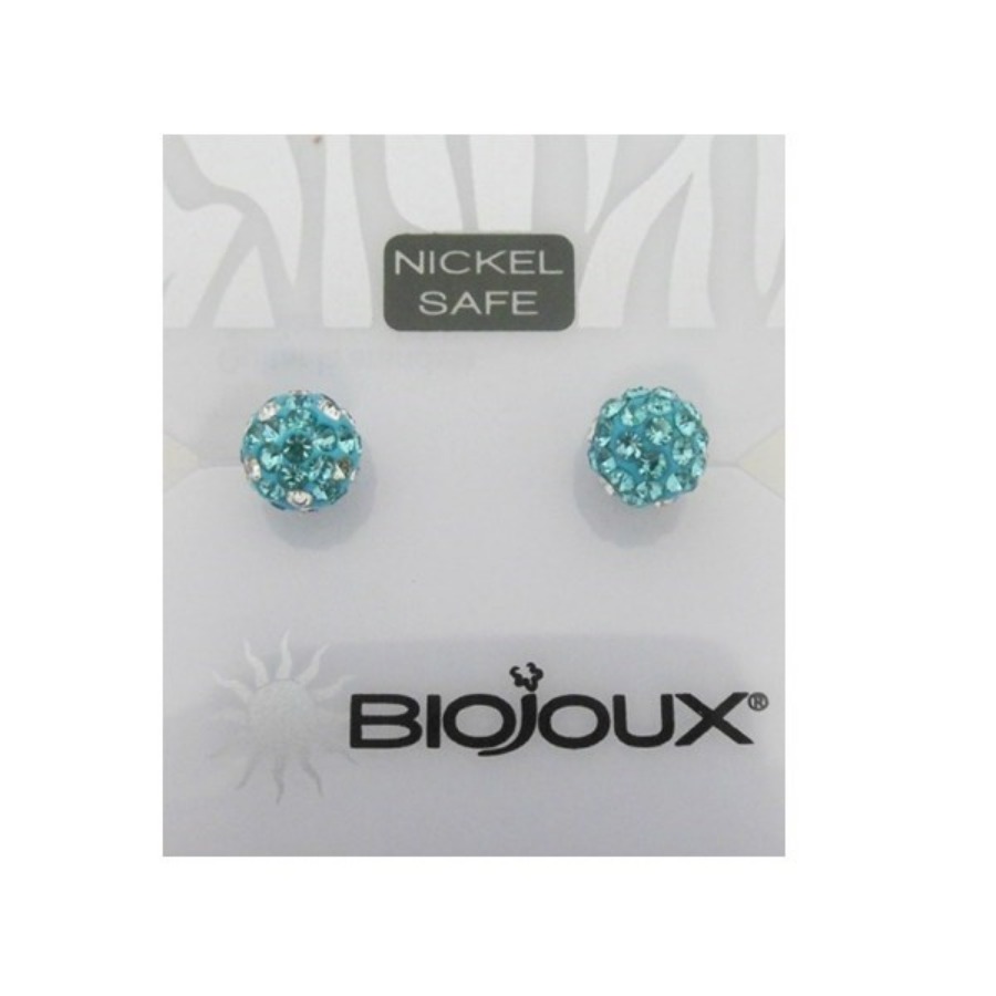 Biojoux Orecchini Aqua Crystal White Fade Ball