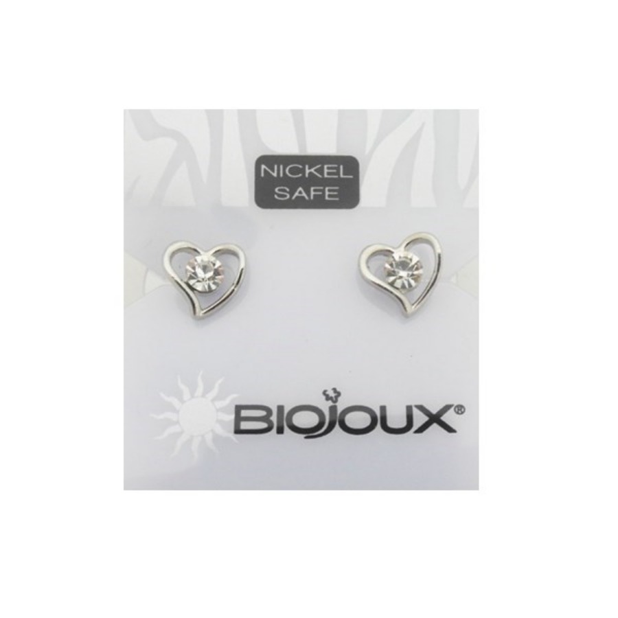 Biojoux Orecchini Heart With Crystal 9MM