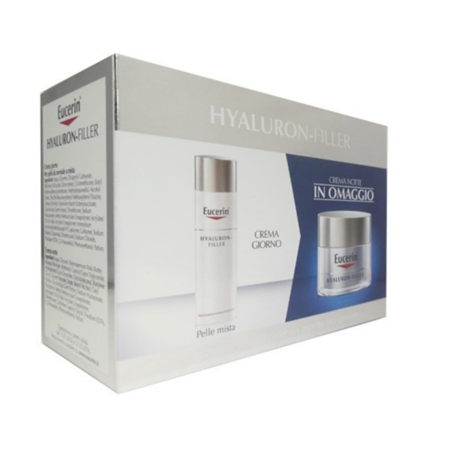 Eucerin Hyaluron Filler Cofanetto Crema Giorno Pelle Mista
