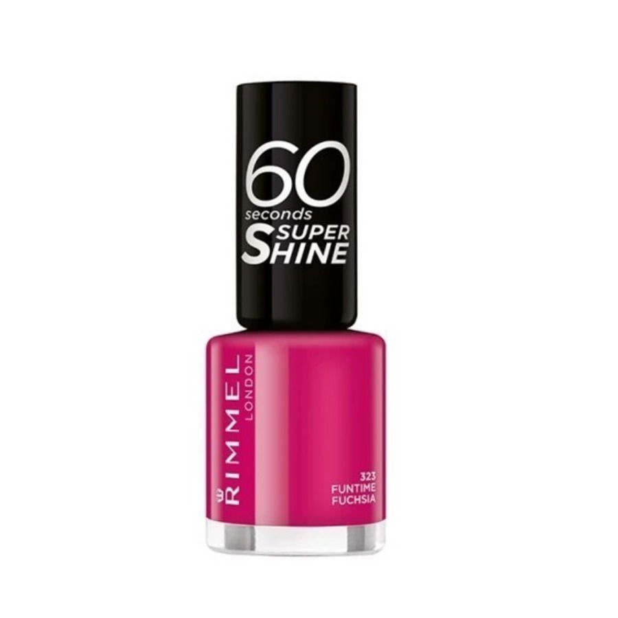 Rimmel London Super Shine 60'' Smalto 323 Funtime Fuchsia