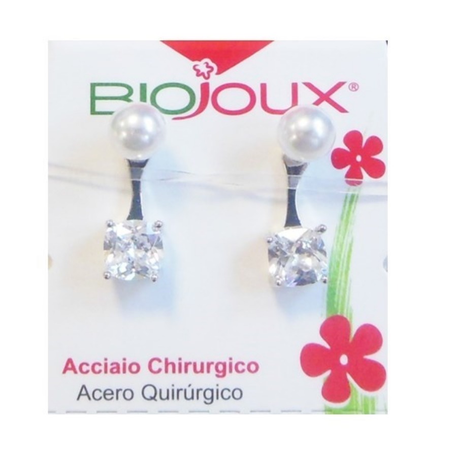 Biojoux Orecchini Pearl with Zircon 6MM