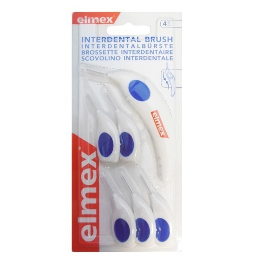 Elmex Interdental Scovolino 4mm 6 Testine Con Manico