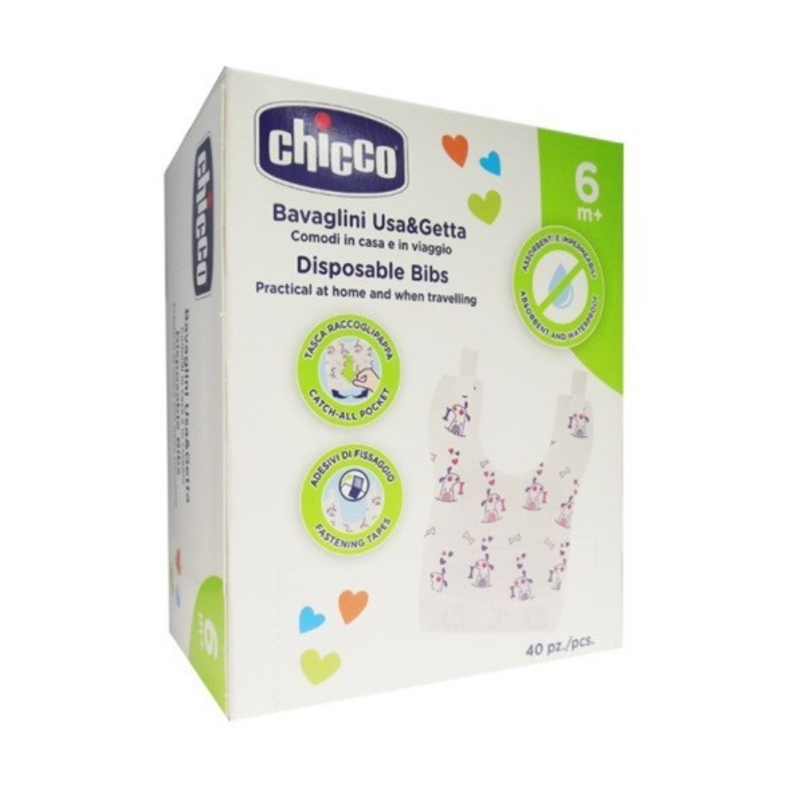 Chicco Bavaglino Monouso 40 Pezzi