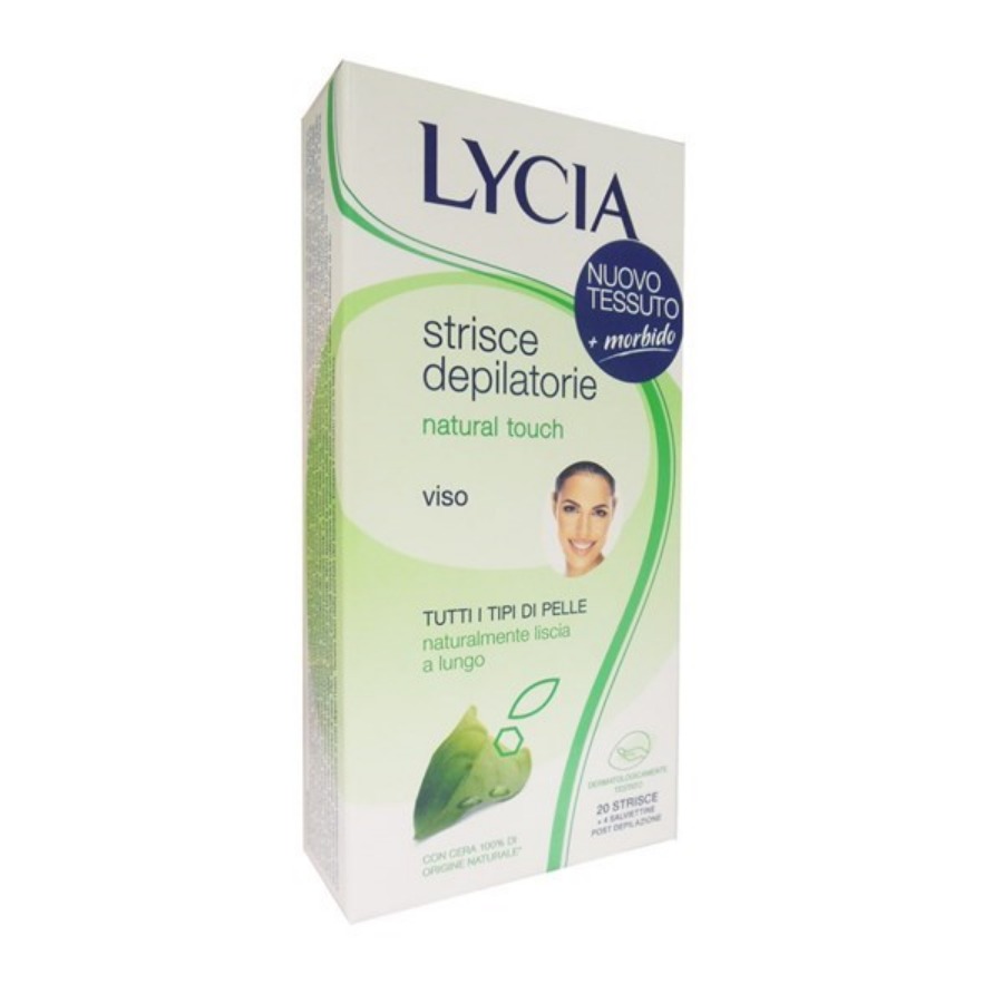 Lycia Strisce Depilatorie Viso Natural Touch 20 Pezzi