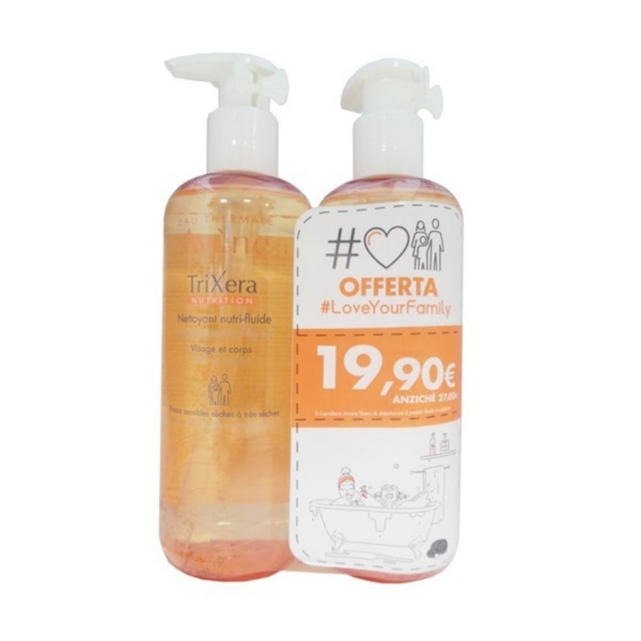 Avene Trixera Detergente Nutri Fluido Confezione Due Flaconi PROMOZIONE