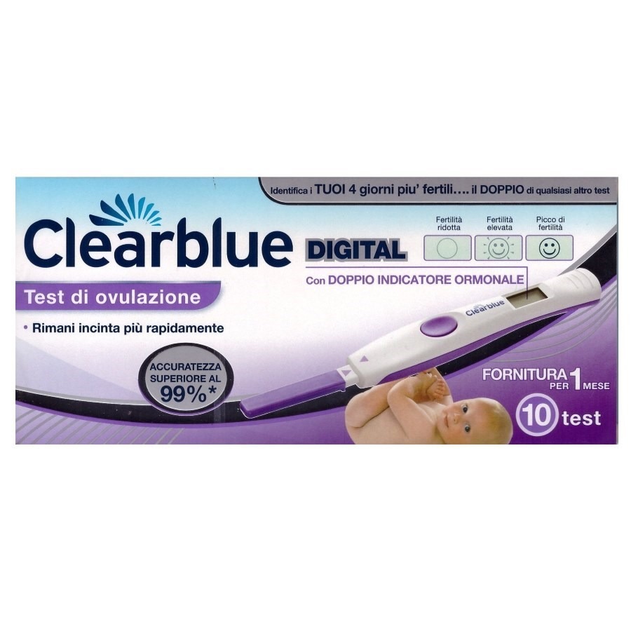 Clearblue Digital Test Ovulazione Avanzato 10 Stick