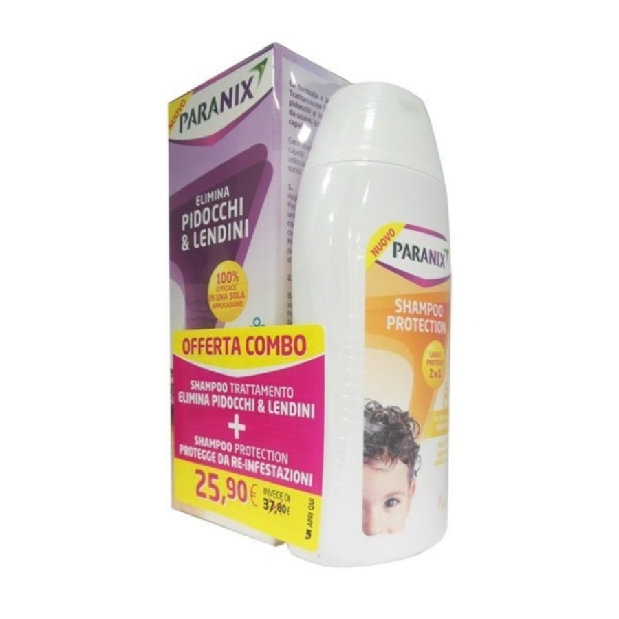 Paranix Trattamento Shampoo Pidocchi 200ml e Shampoo Protection 200ml PROMOZIONE