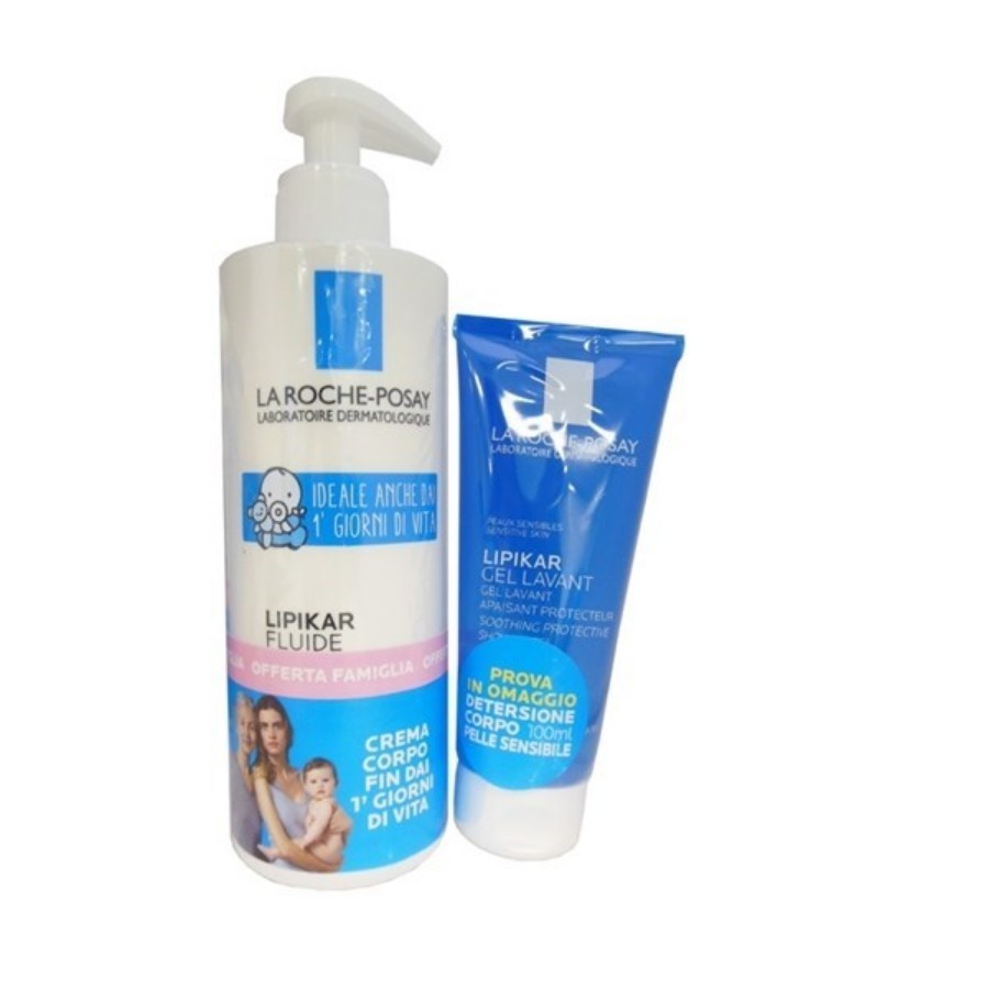 La Roche Posay Lipikar Fluide 400ml con Gel Detergente in OMAGGIO