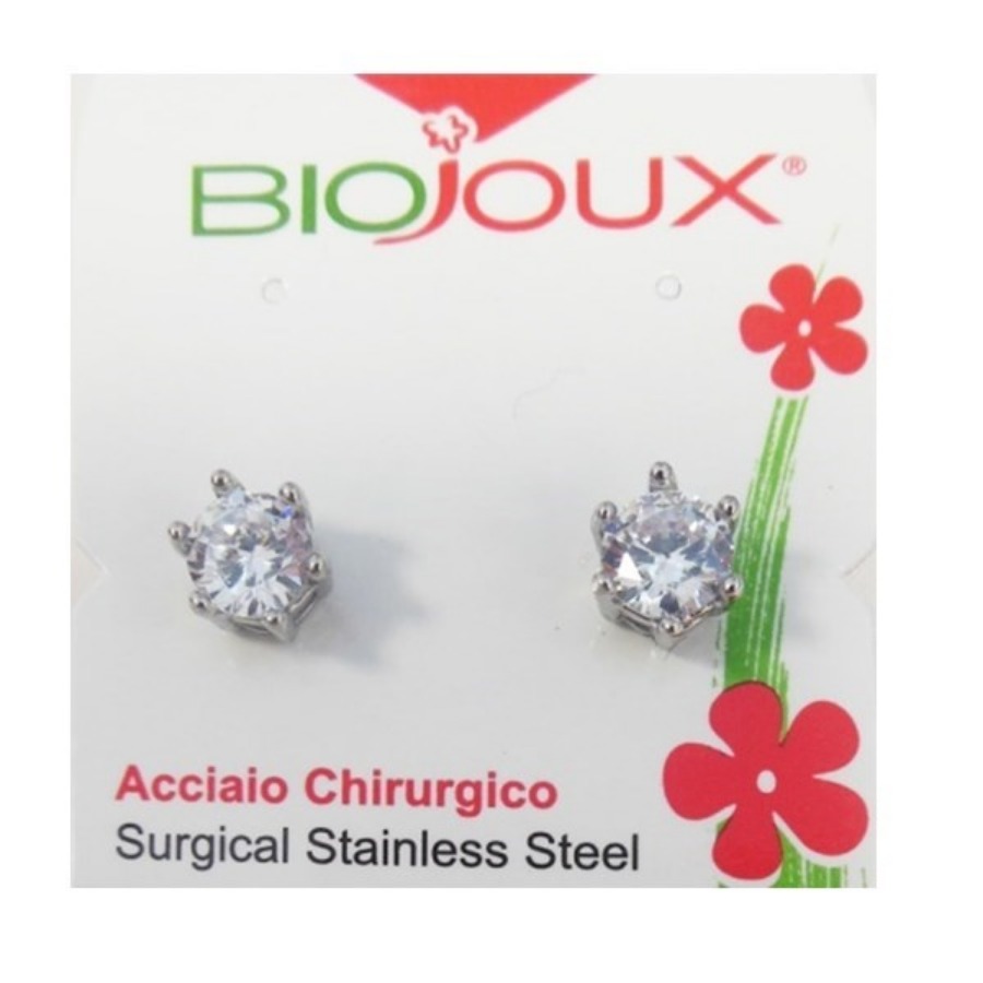 Biojoux Orecchini Crown Zircon 6MM