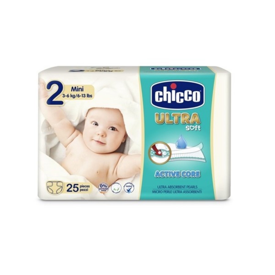 Chicco Pannolini Ultra Soft 2 Mini 3-6KG 25 Pezzi