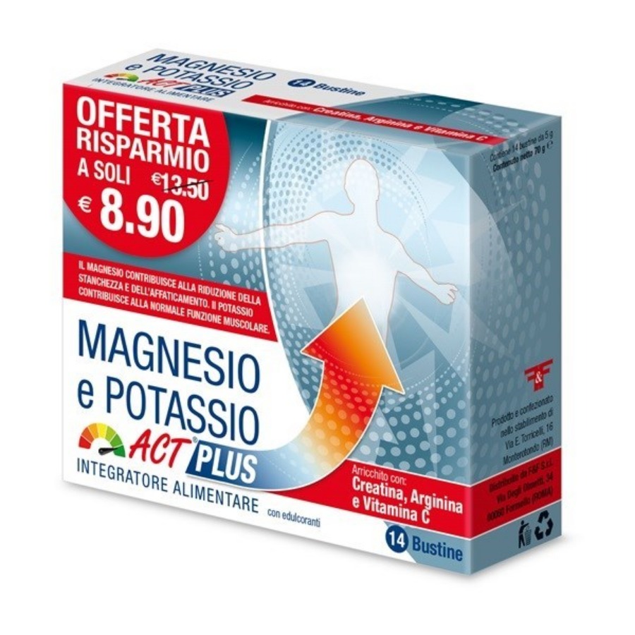 Magnesio e Potassio Act Plus 14 Bustine